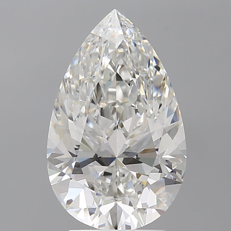 3.59 Carat Pear Shaped, Ideal Cut, F Color, VS1 Clarity, IGI Certified Lab Grown Diamond