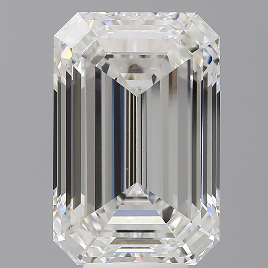 8.56 Carat Emerald Shaped, Ideal Cut, F Color, VS1 Clarity, IGI Certified Lab Grown Diamond