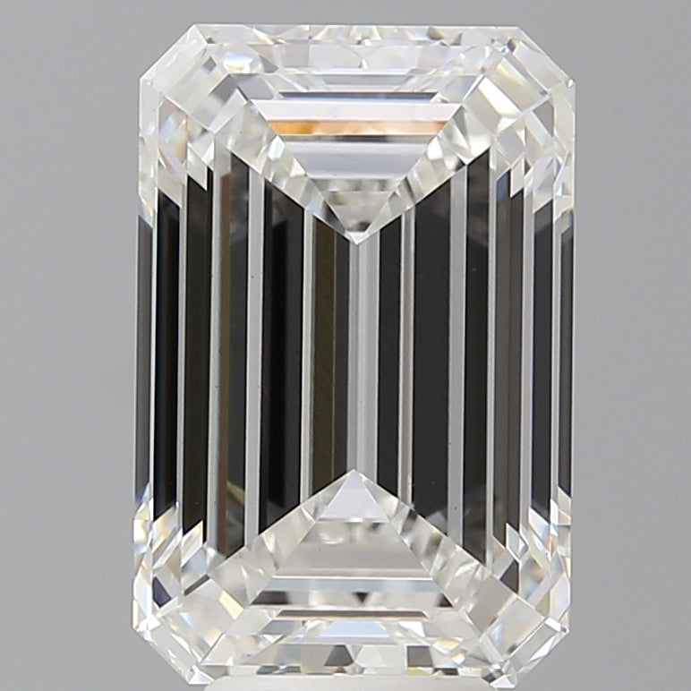 6.10 Carat Emerald Shaped, Ideal Cut, F Color, VVS2 Clarity, IGI Certified Lab Grown Diamond