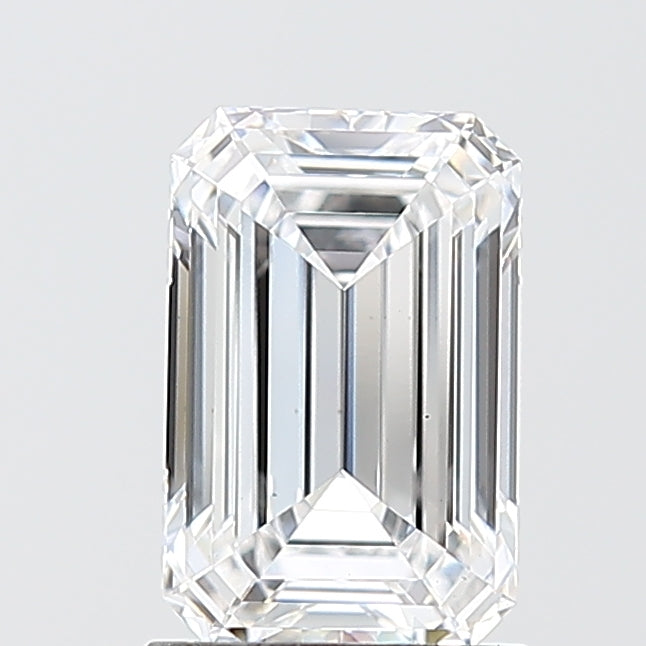 1.52 Carat Emerald Shaped, Ideal Cut, D Color, VS1 Clarity, IGI Certified Lab Grown Diamond