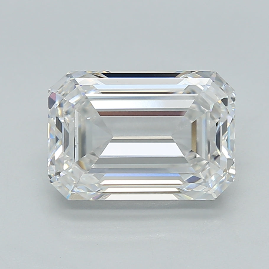 3.02 Carat Emerald Shaped, Ideal Cut, E Color, VVS2 Clarity, IGI Certified Lab Grown Diamond
