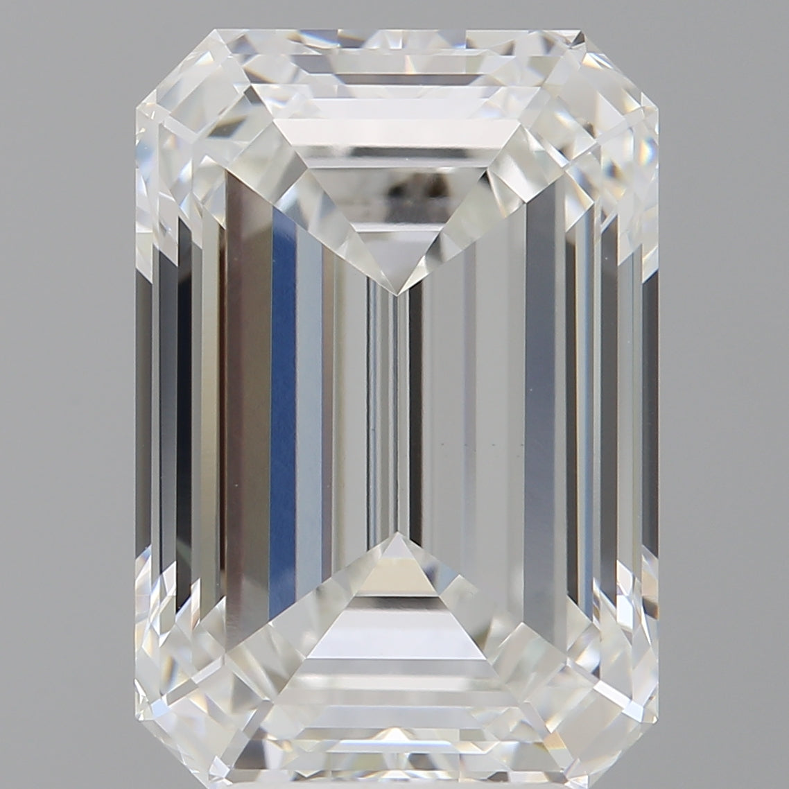 5.08 Carat Emerald Shaped, Ideal Cut, F Color, VVS2 Clarity, IGI Certified Lab Grown Diamond