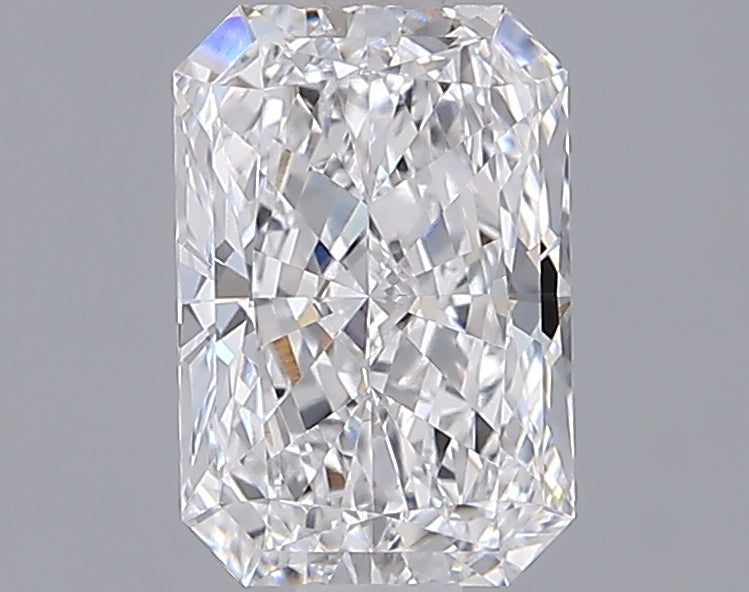 1.54 Carat Radiant Shaped, Ideal Cut, D Color, VVS2 Clarity, IGI Certified Lab Grown Diamond