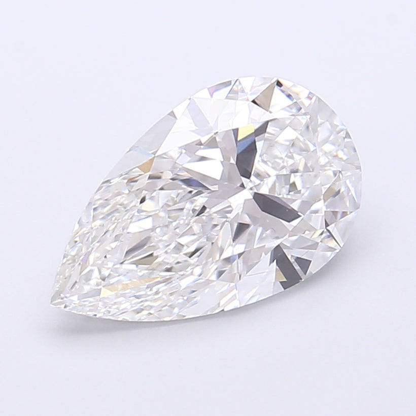 2.66 Carat Pear Shaped, Very Good Cut, D Color, VS2 Clarity, IGI Certified Lab Grown Diamond