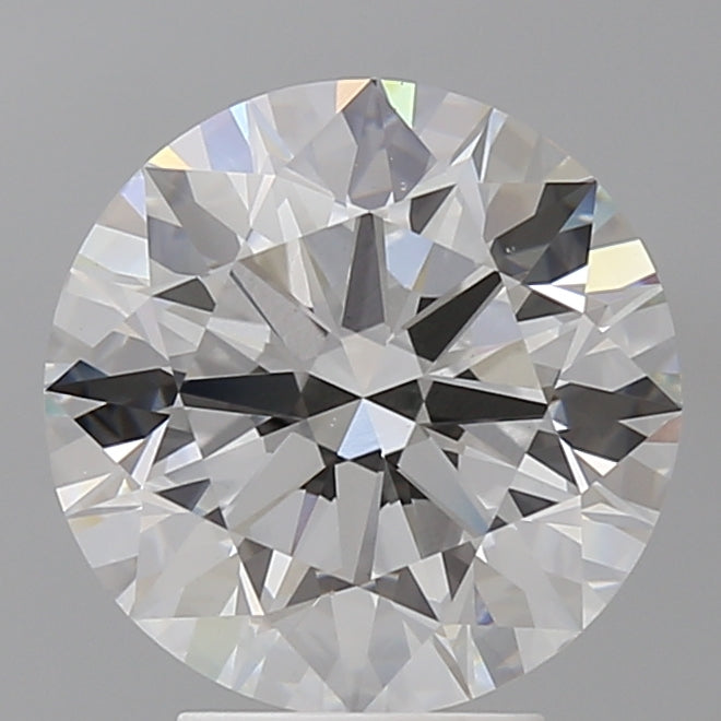 4.09 Carat Round Shaped, Ideal Cut, F Color, VVS2 Clarity, IGI Certified Lab Grown Diamond