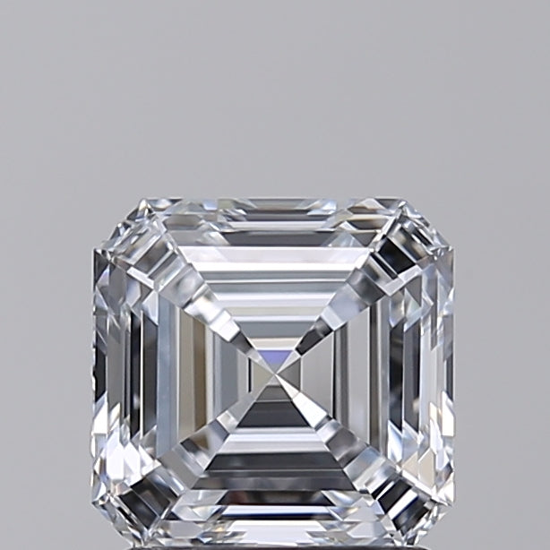 1.56 Carat Asscher Shaped, Ideal Cut, F Color, VVS2 Clarity, IGI Certified Lab Grown Diamond