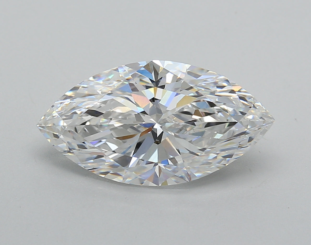 3.02 Carat Marquise Shaped, Excellent Cut, D Color, VVS2 Clarity, IGI Certified Lab Grown Diamond