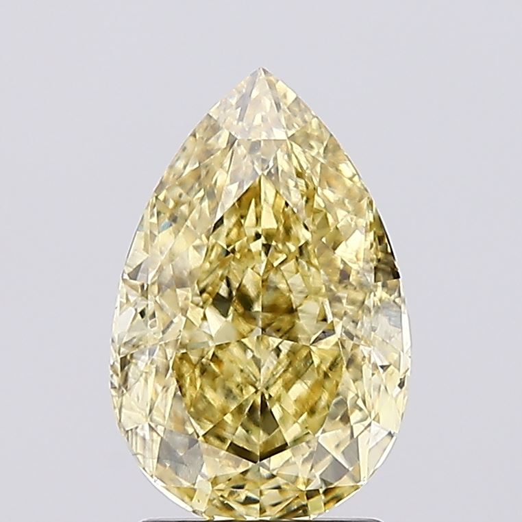 2.08 Carat Pear Shaped, Ideal Cut, SI1 Clarity, IGI Certified Lab Grown Diamond