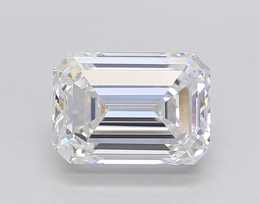 1.66 Carat Emerald Shaped, Ideal Cut, E Color, VS1 Clarity, IGI Certified Lab Grown Diamond