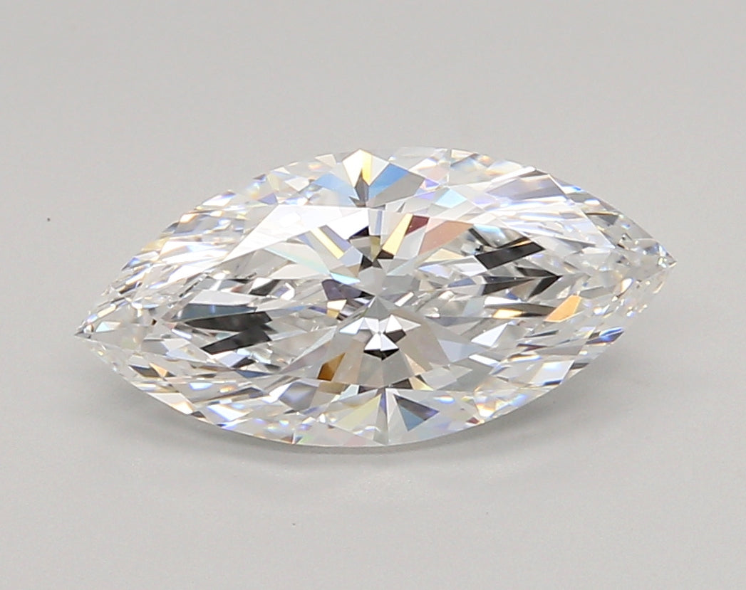 2.55 Carat Marquise Shaped, Ideal Cut, E Color, VVS2 Clarity, IGI Certified Lab Grown Diamond