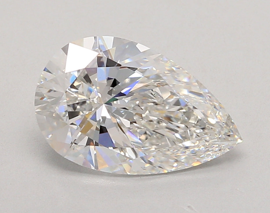 2.55 Carat Pear Shaped, Ideal Cut, E Color, VVS2 Clarity, IGI Certified Lab Grown Diamond