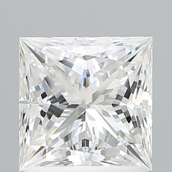 1.58 Carat Princess Shaped, Ideal Cut, D Color, VVS2 Clarity, IGI Certified Lab Grown Diamond