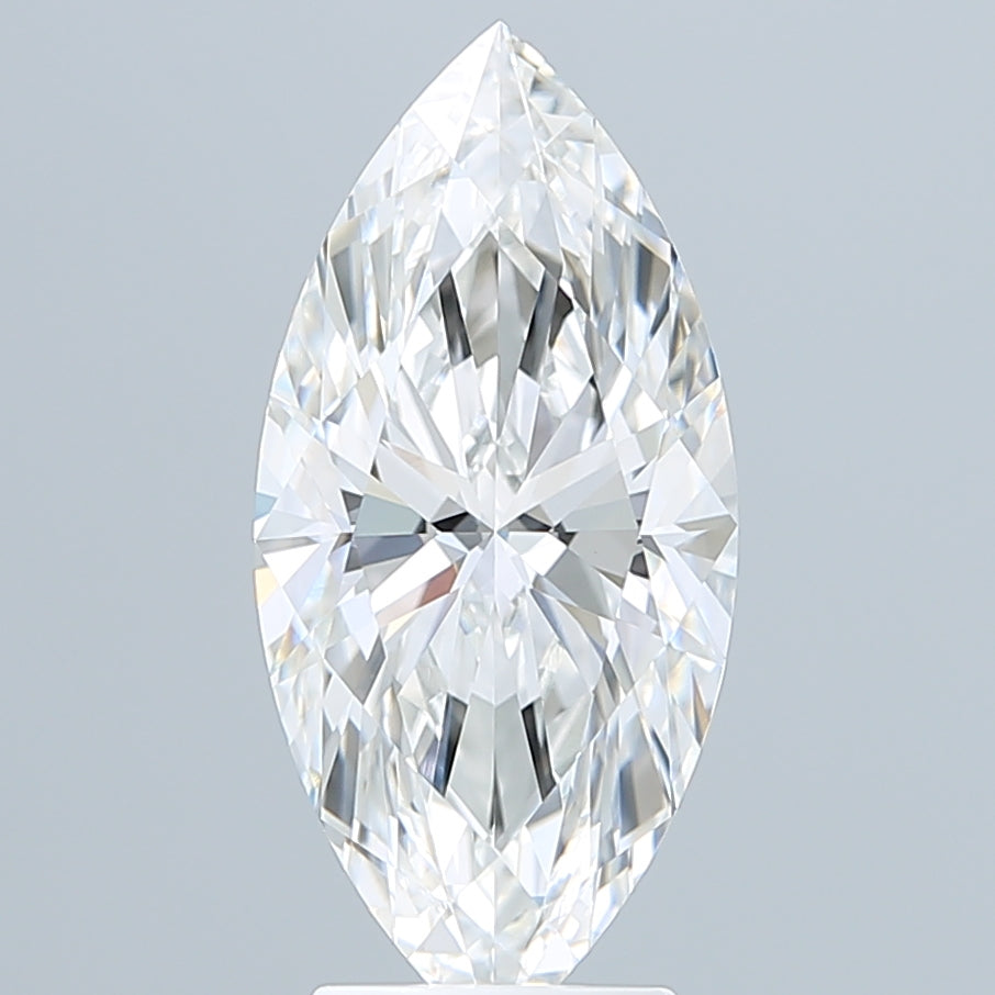 3.58 Carat Marquise Shaped, Ideal Cut, F Color, VVS2 Clarity, IGI Certified Lab Grown Diamond