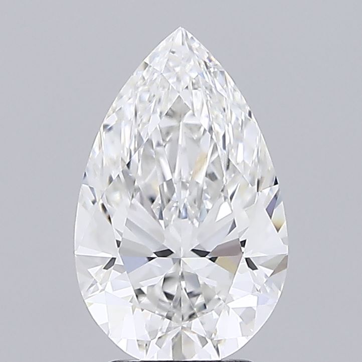 3.03 Carat Pear Shaped, Ideal Cut, F Color, VVS2 Clarity, IGI Certified Lab Grown Diamond