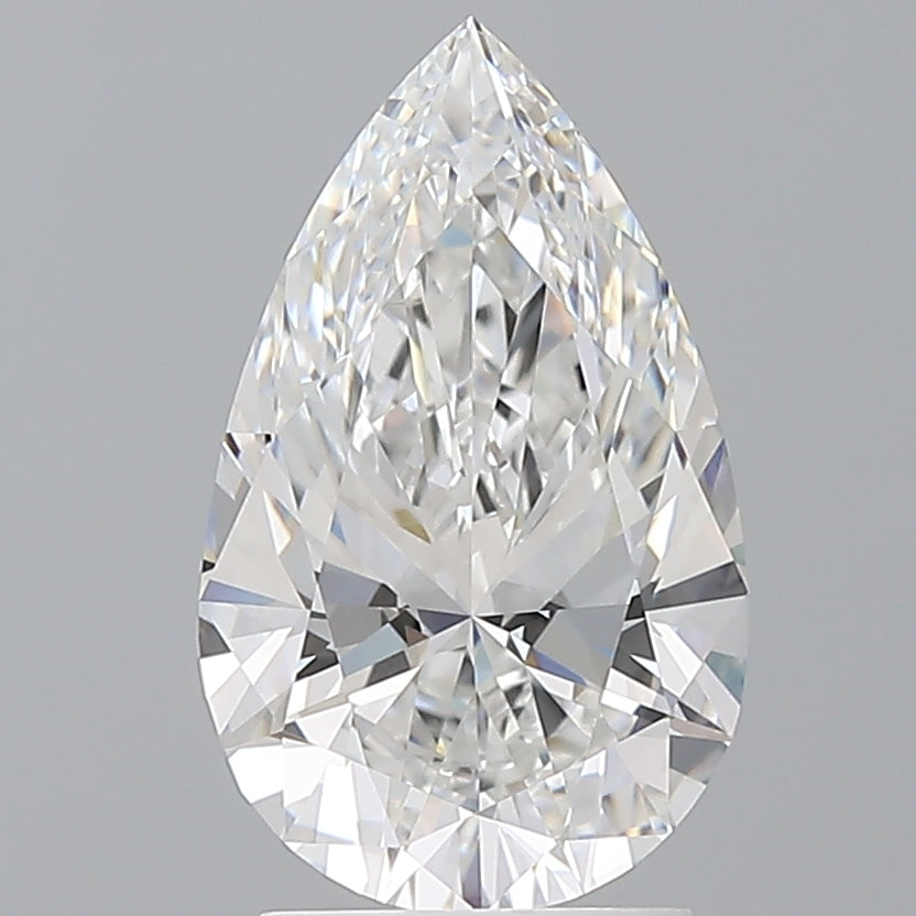 2.57 Carat Pear Shaped, Ideal Cut, E Color, VVS2 Clarity, IGI Certified Lab Grown Diamond