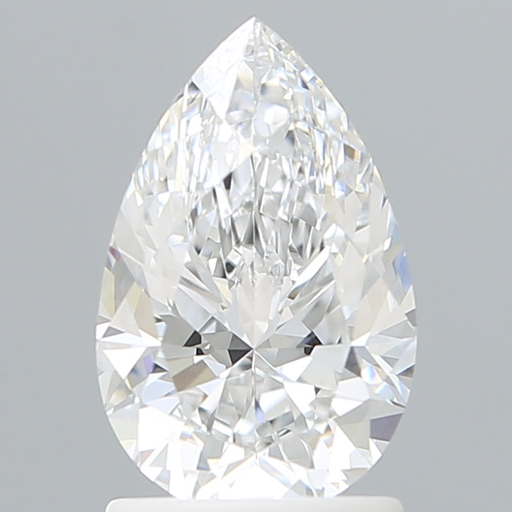 1.59 Carat Pear Shaped, Ideal Cut, D Color, VS1 Clarity, IGI Certified Lab Grown Diamond