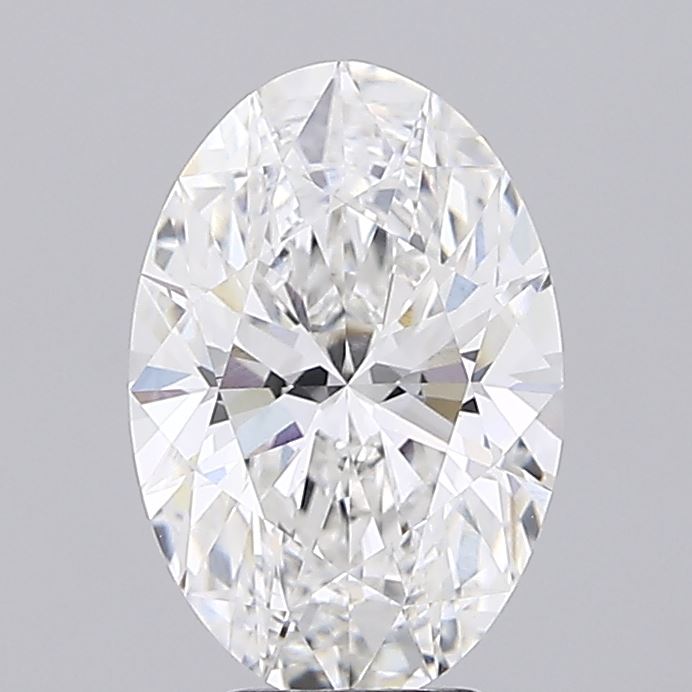 4.01 Carat Oval Shaped, Ideal Cut, F Color, VVS2 Clarity, IGI Certified Lab Grown Diamond