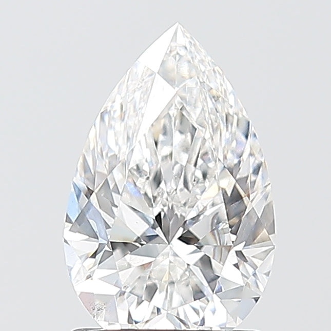 1.52 Carat Pear Shaped, Excellent Cut, E Color, VS2 Clarity, IGI Certified Lab Grown Diamond