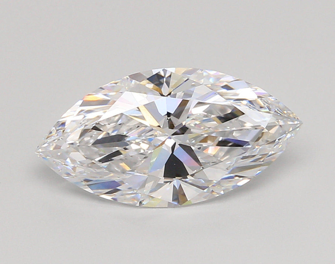 3.05 Carat Marquise Shaped, Ideal Cut, D Color, VS1 Clarity, IGI Certified Lab Grown Diamond