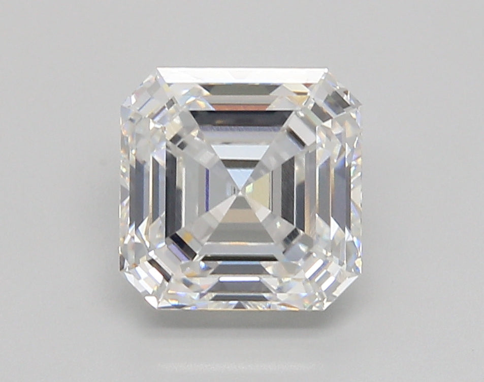 3.03 Carat Asscher Shaped, Ideal Cut, E Color, VVS2 Clarity, IGI Certified Lab Grown Diamond