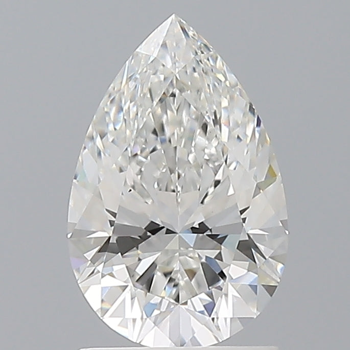 1.57 Carat Pear Shaped, Ideal Cut, E Color, VS1 Clarity, IGI Certified Lab Grown Diamond