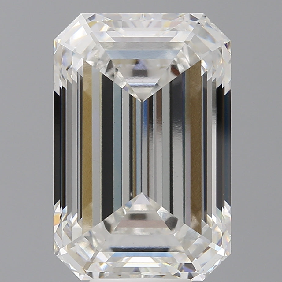 10.59 Carat Emerald Shaped, Ideal Cut, F Color, VVS2 Clarity, IGI Certified Lab Grown Diamond