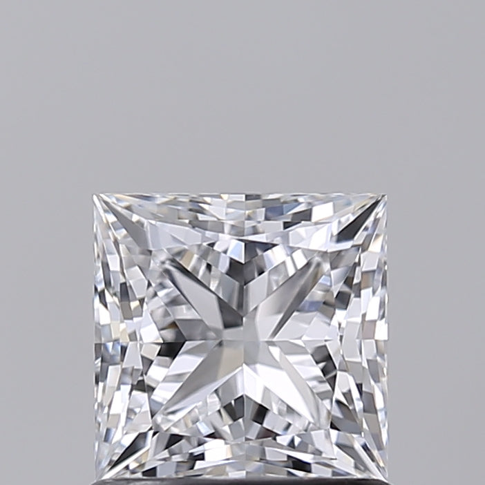 1.02 Carat Princess Shaped, Ideal Cut, D Color, VVS2 Clarity, IGI Certified Lab Grown Diamond