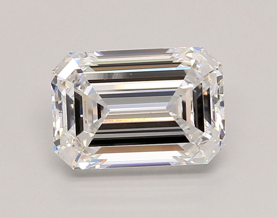 3.03 Carat Emerald Shaped, Ideal Cut, E Color, VVS2 Clarity, IGI Certified Lab Grown Diamond