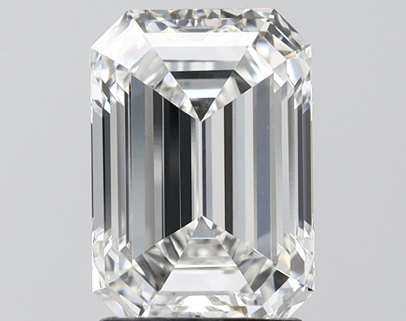 2.52 Carat Emerald Shaped, Ideal Cut, F Color, VVS2 Clarity, IGI Certified Lab Grown Diamond