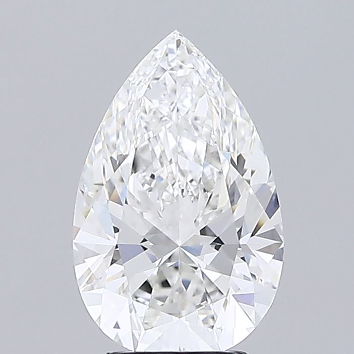 3.10 Carat Pear Shaped, Ideal Cut, F Color, VVS2 Clarity, IGI Certified Lab Grown Diamond