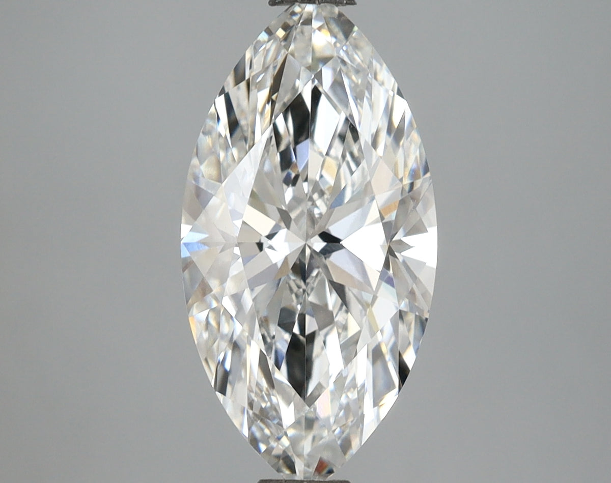 3.09 Carat Marquise Shaped, Ideal Cut, E Color, VVS2 Clarity, IGI Certified Lab Grown Diamond