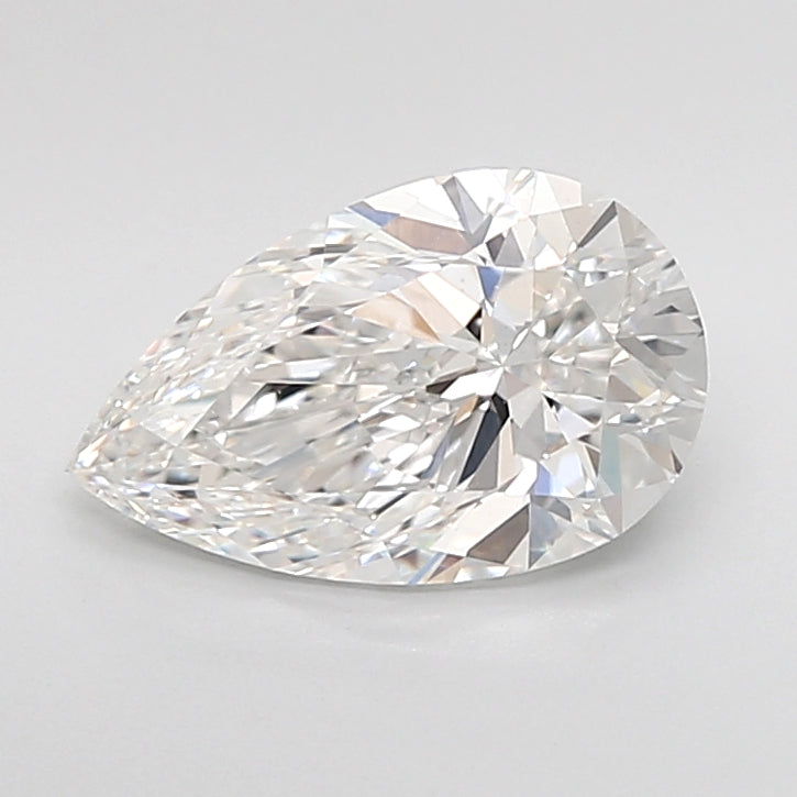 2.02 Carat Pear Shaped, Excellent Cut, E Color, VVS2 Clarity, IGI Certified Lab Grown Diamond