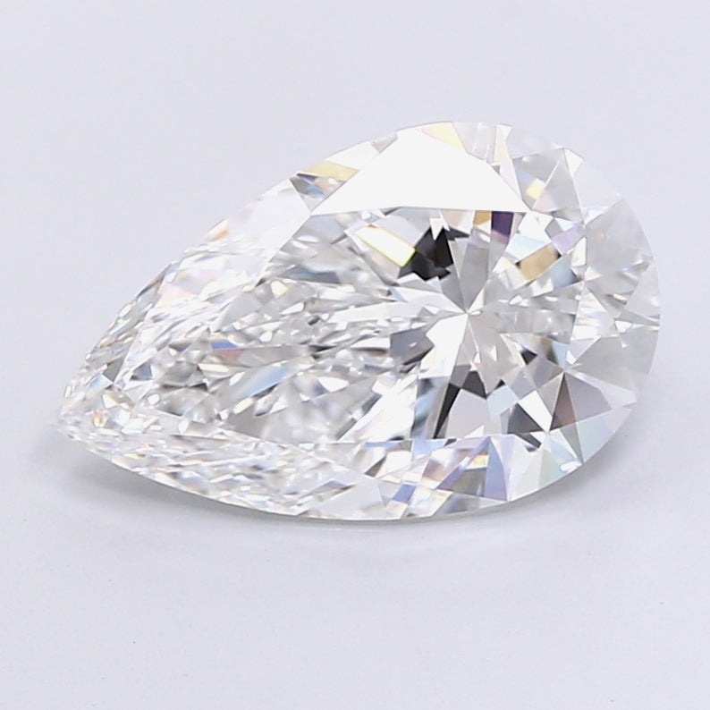 5.04 Carat Pear Shaped, Very Good Cut, E Color, VVS2 Clarity, IGI Certified Lab Grown Diamond
