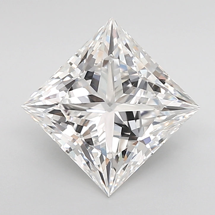 2.75 Carat Princess Shaped, Ideal Cut, E Color, VS1 Clarity, IGI Certified Lab Grown Diamond