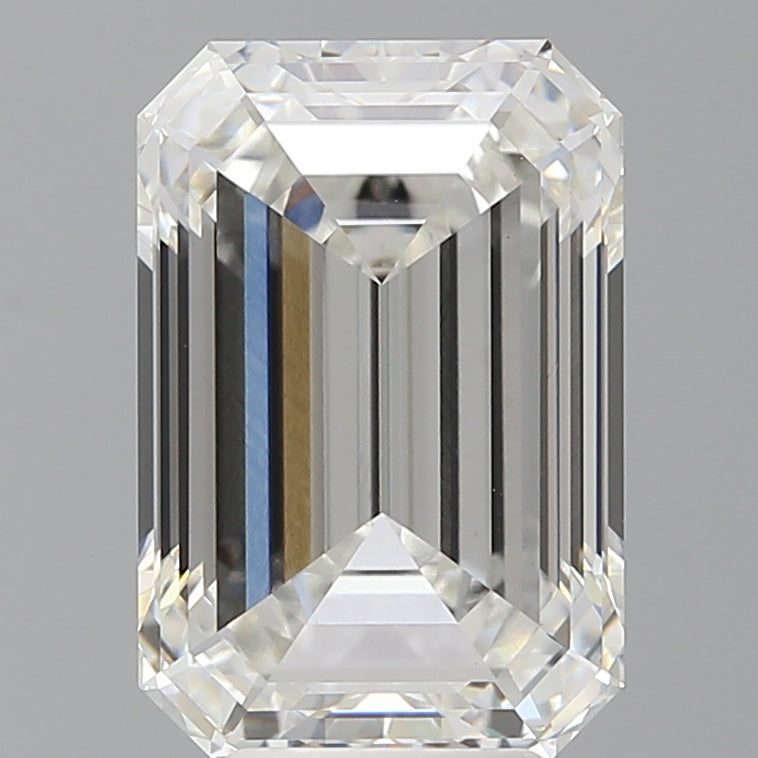 6.01 Carat Emerald Shaped, Ideal Cut, F Color, VVS2 Clarity, IGI Certified Lab Grown Diamond