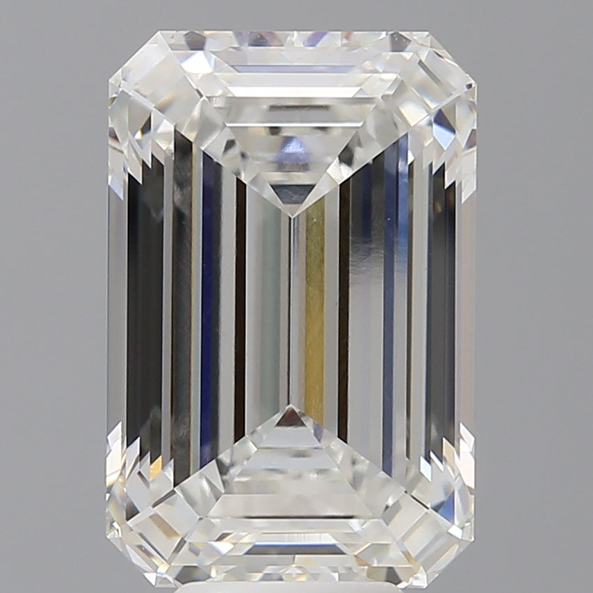 8.10 Carat Emerald Shaped, Ideal Cut, F Color, VVS2 Clarity, IGI Certified Lab Grown Diamond
