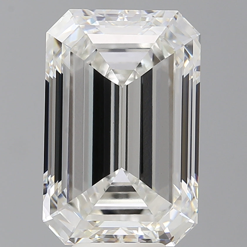 8.02 Carat Emerald Shaped, Ideal Cut, F Color, VVS2 Clarity, IGI Certified Lab Grown Diamond