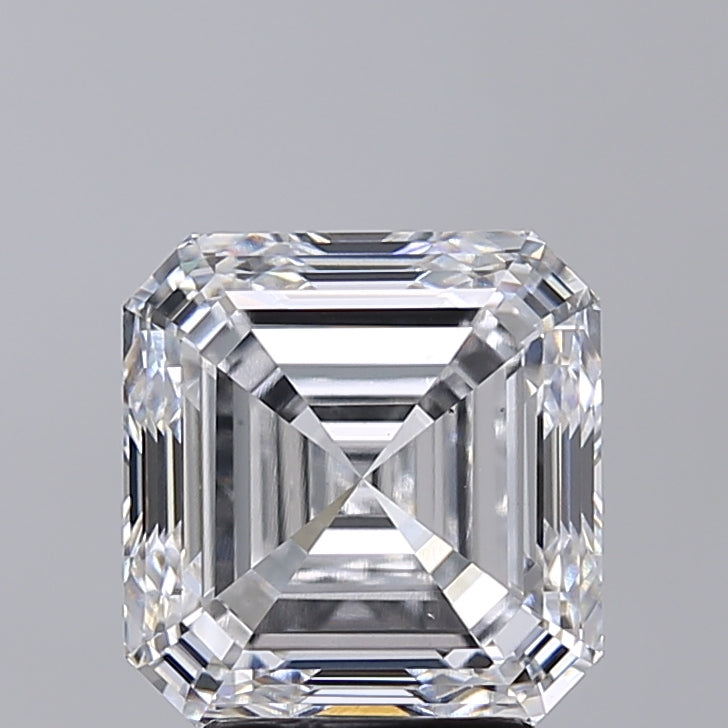 4.01 Carat Asscher Shaped, Very Good Cut, D Color, VS1 Clarity, IGI Certified Lab Grown Diamond
