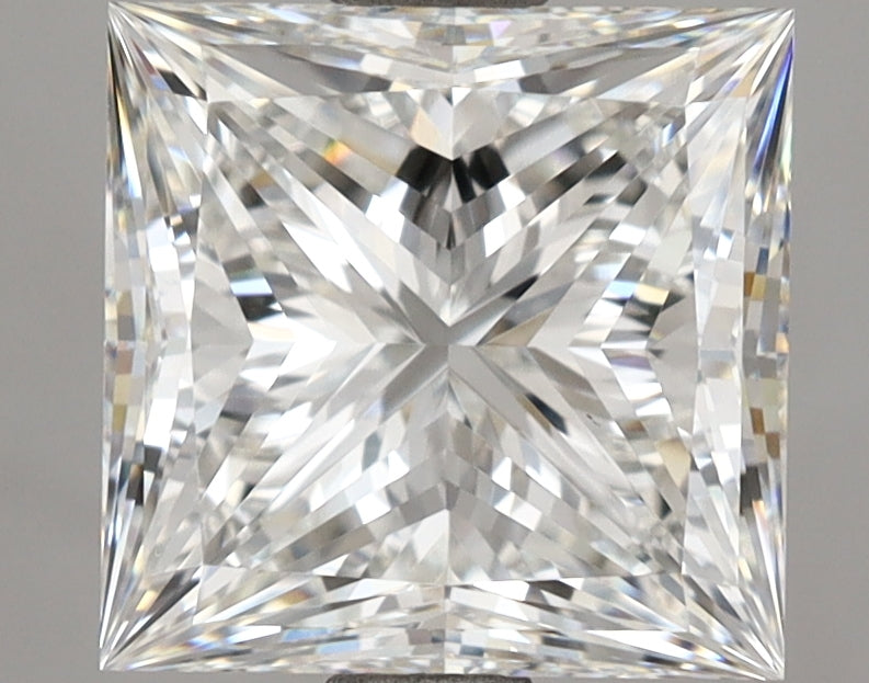 3.42 Carat Princess Shaped, Excellent Cut, F Color, VVS2 Clarity, IGI Certified Lab Grown Diamond