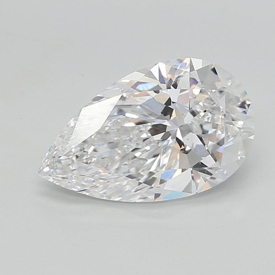 2.06 Carat Pear Shaped, Ideal Cut, D Color, VS2 Clarity, IGI Certified Lab Grown Diamond