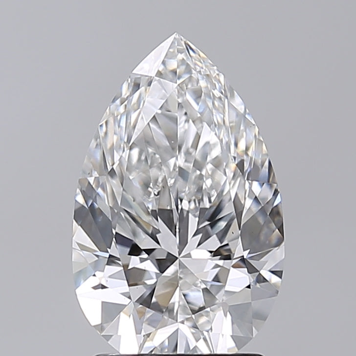2.02 Carat Pear Shaped, Excellent Cut, E Color, VS1 Clarity, IGI Certified Lab Grown Diamond