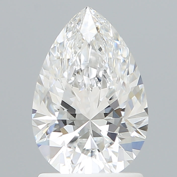 1.60 Carat Pear Shaped, Excellent Cut, D Color, VVS2 Clarity, IGI Certified Lab Grown Diamond