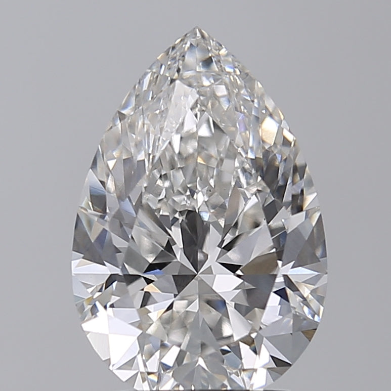 3.04 Carat Pear Shaped, Ideal Cut, G Color, VVS2 Clarity, IGI Certified Lab Grown Diamond