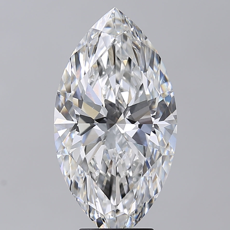 5.01 Carat Marquise Shaped, Excellent Cut, F Color, VVS2 Clarity, IGI Certified Lab Grown Diamond