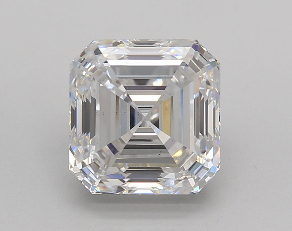 3.02 Carat Asscher Shaped, Very Good Cut, E Color, VS1 Clarity, IGI Certified Lab Grown Diamond