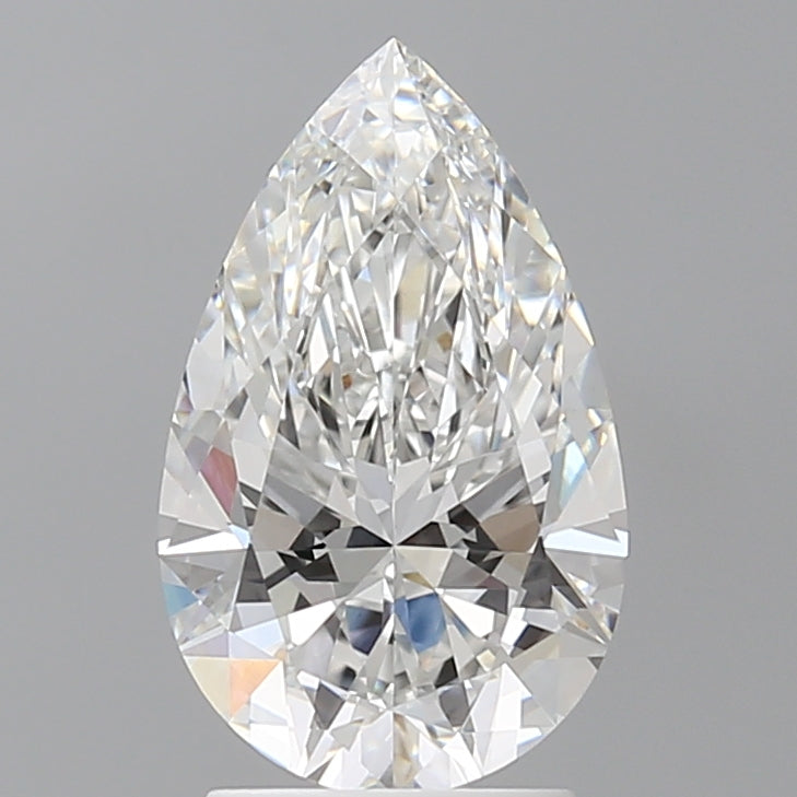 2.54 Carat Pear Shaped, Ideal Cut, E Color, VVS2 Clarity, IGI Certified Lab Grown Diamond