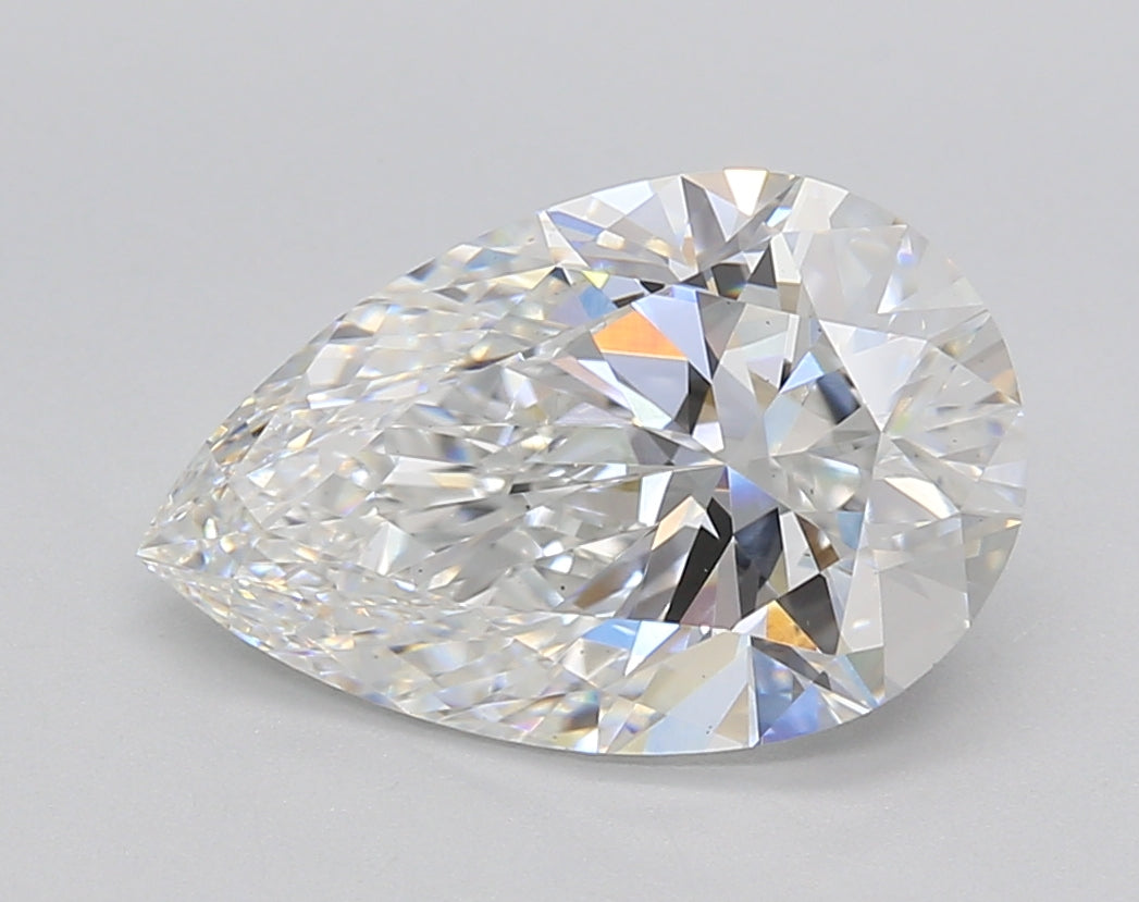 3.02 Carat Pear Shaped, Excellent Cut, E Color, VS1 Clarity, IGI Certified Lab Grown Diamond