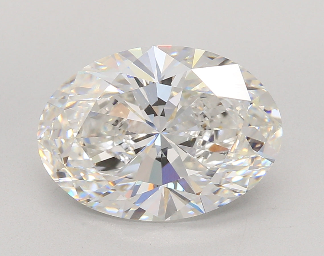 5.05 Carat Oval Shaped, Ideal Cut, F Color, VVS2 Clarity, IGI Certified Lab Grown Diamond