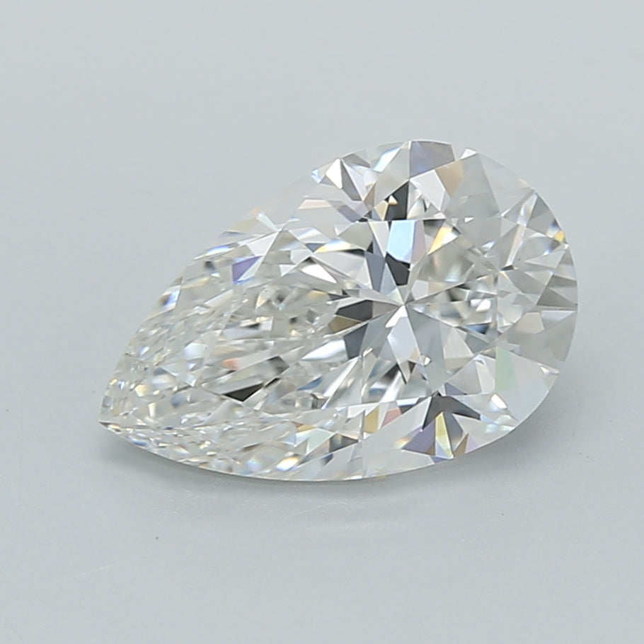 2.02 Carat Pear Shaped, Ideal Cut, F Color, VVS2 Clarity, IGI Certified Lab Grown Diamond