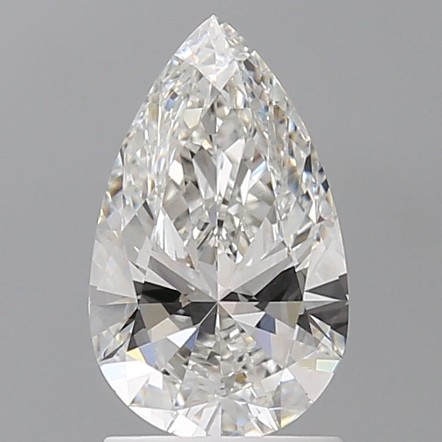 1.54 Carat Pear Shaped, Ideal Cut, E Color, VVS2 Clarity, IGI Certified Lab Grown Diamond